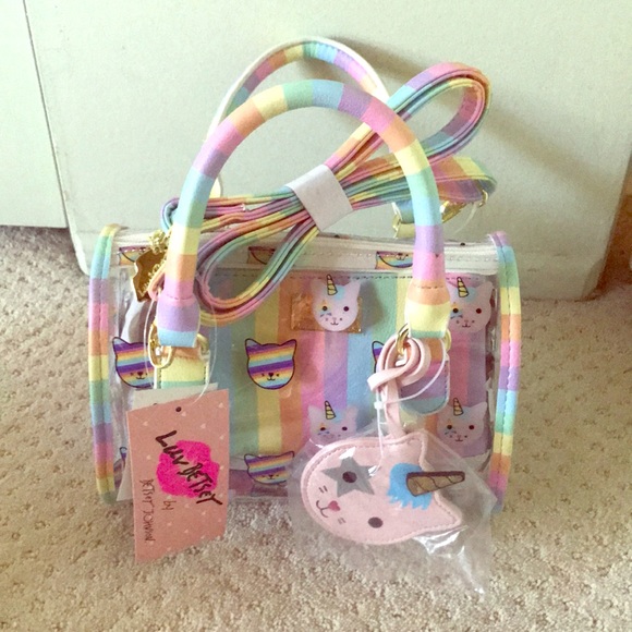 Betsey Johnson Handbags - New Betsey Johnson clear unicorn face bag rare